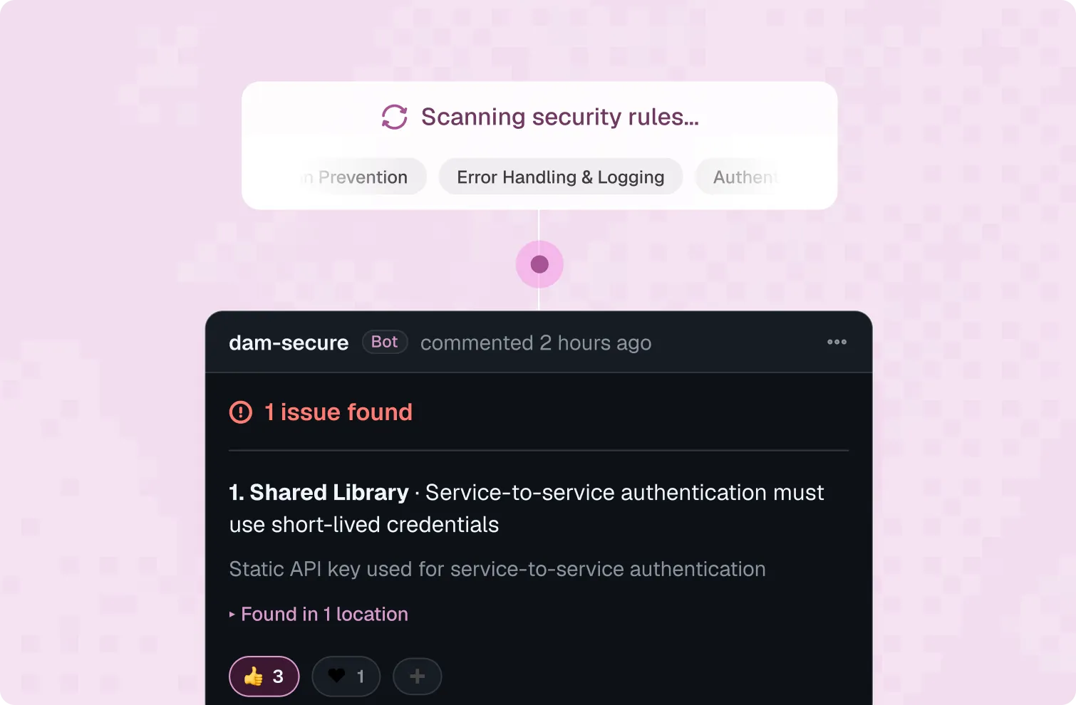 Pull request security review interface