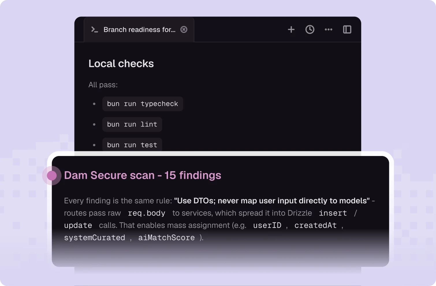 Security-focused IDE interface