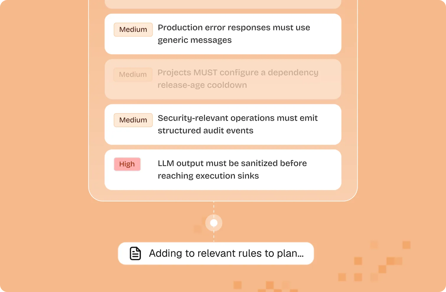 Secure specification interface, view 2