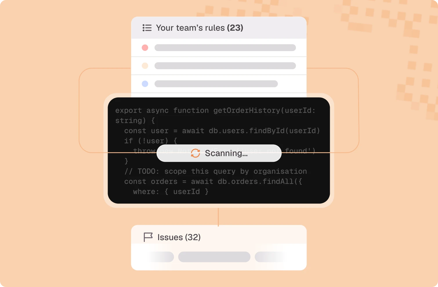 Security scanning engine dashboard interface