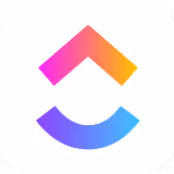 a colorful logo with a black background