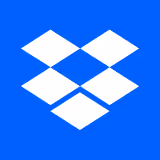 a blue and white logo