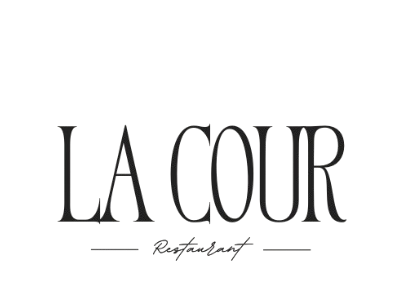 Image du logo La Cour restaurant en noir
