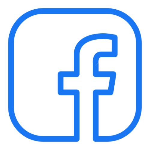 Logo Facebook avec lien vers la page Facebook du restaurant La Cour