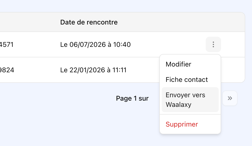 Aperçu 3 de l'intégration Waalaxy