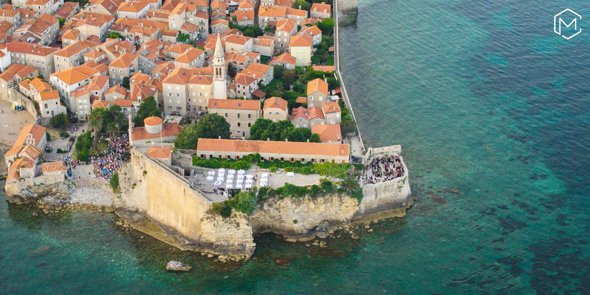 MICE welcome reception at Citadela Fortress, Budva — Coca Cola Belgium annual event Montenegro