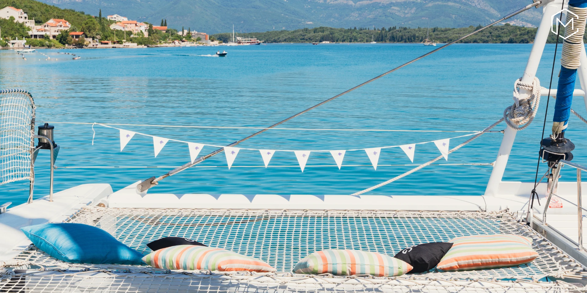 MICE group catamaran ride through Boka Bay — Coca Cola Belgium annual event Montenegro