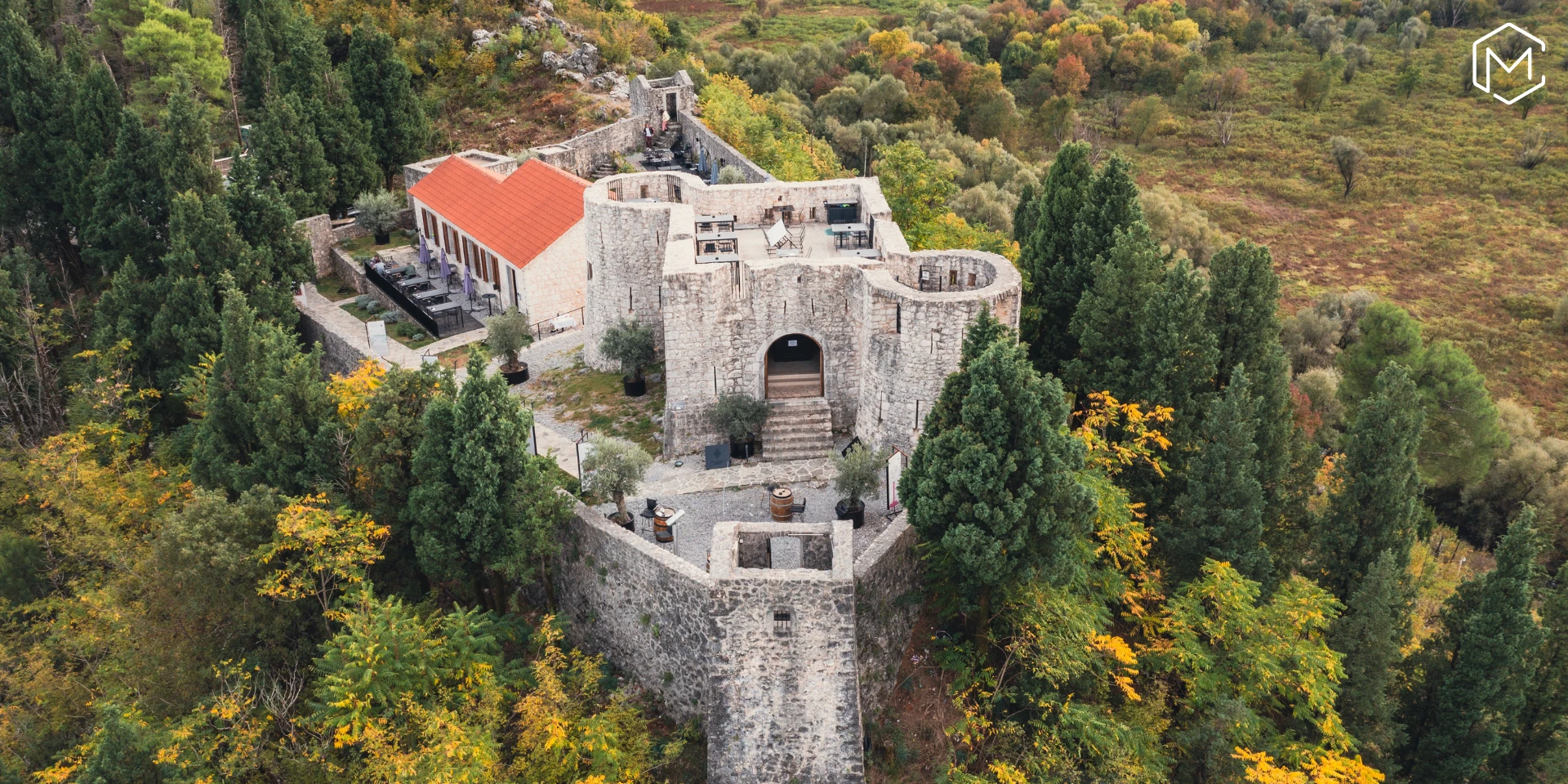 Besac Fortress overlooking Lake Skadar National Park — Coca Cola Belgium annual event Montenegro