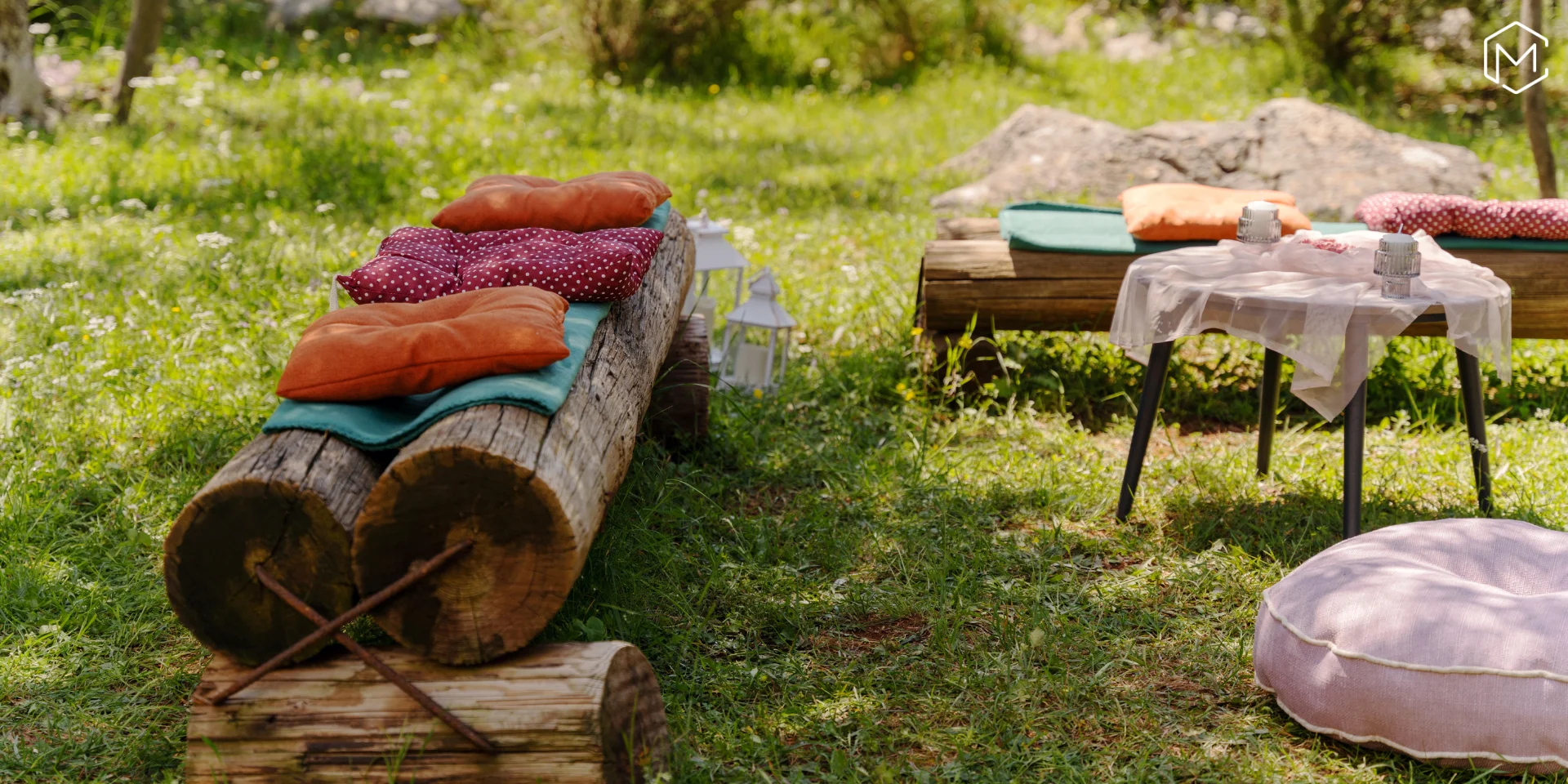 Private picnic setup in a centuries-old olive grove — Adecco Superstars 2026, Montenegro