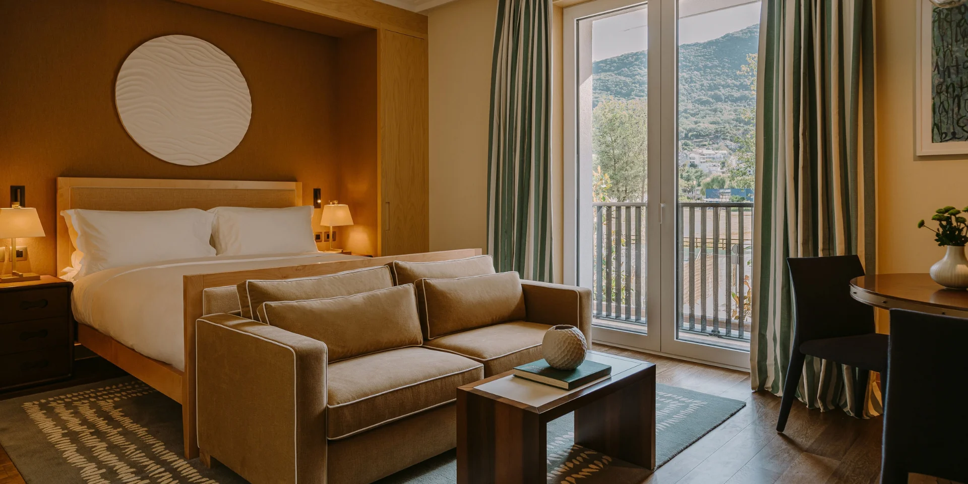 Guest room with mountain views at The Quince Porto Montenegro