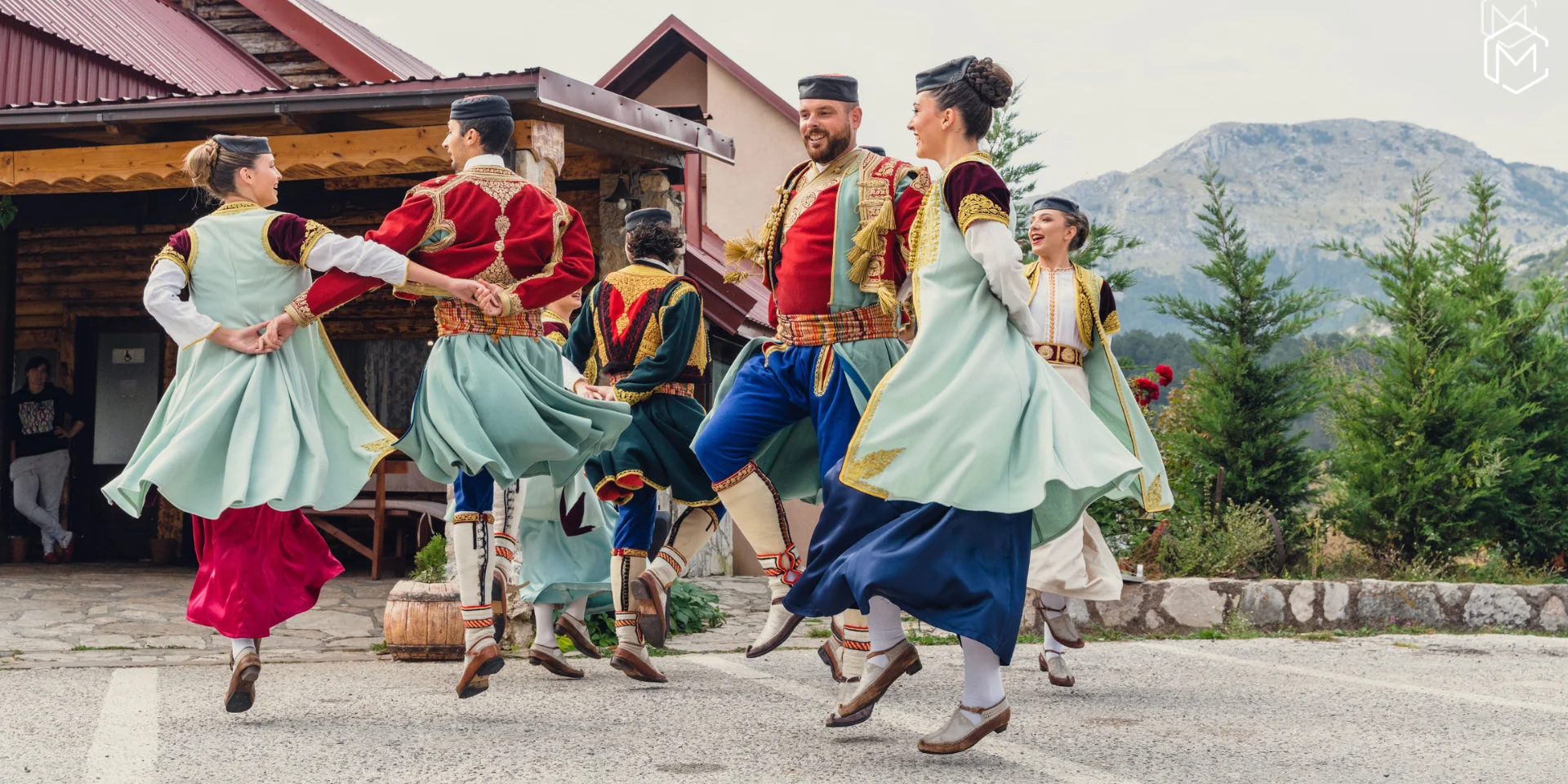 Traditional Montenegrin folklore performance in national costume