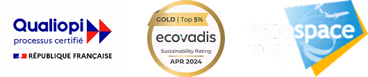 Logos Qualiopi Ecovadis Aerospace