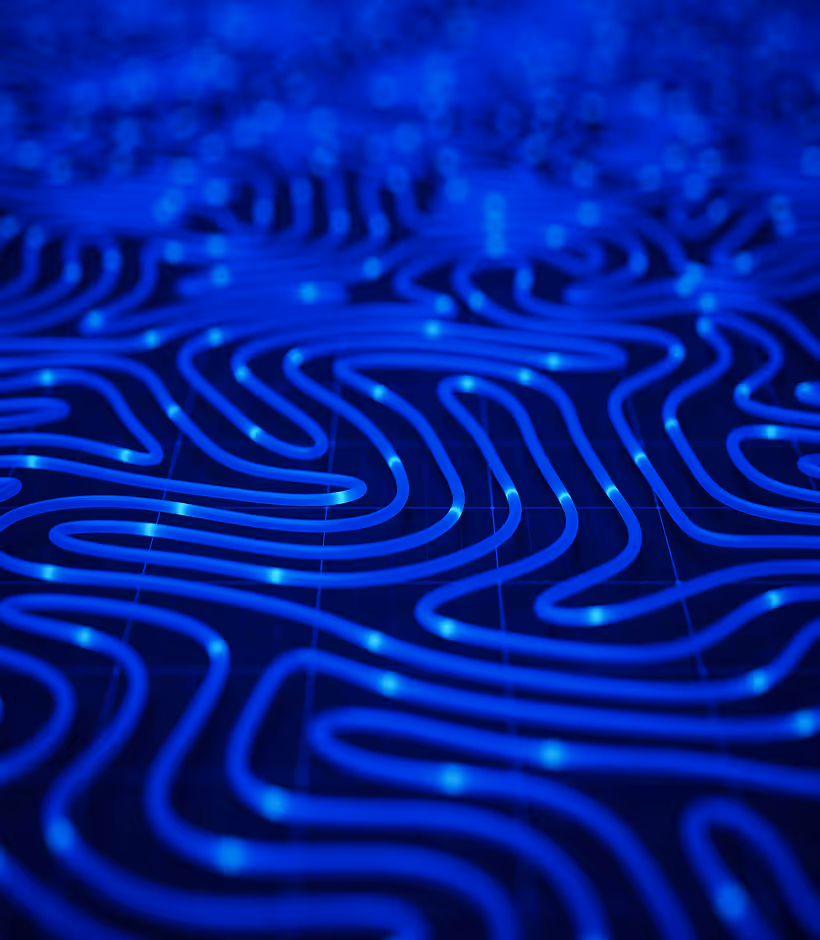 circuit lumineux bleu