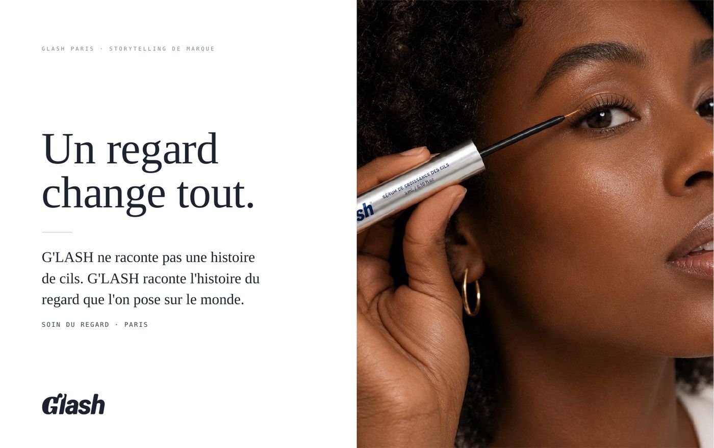 Livre de marque G'LASH, couverture : Un regard change tout