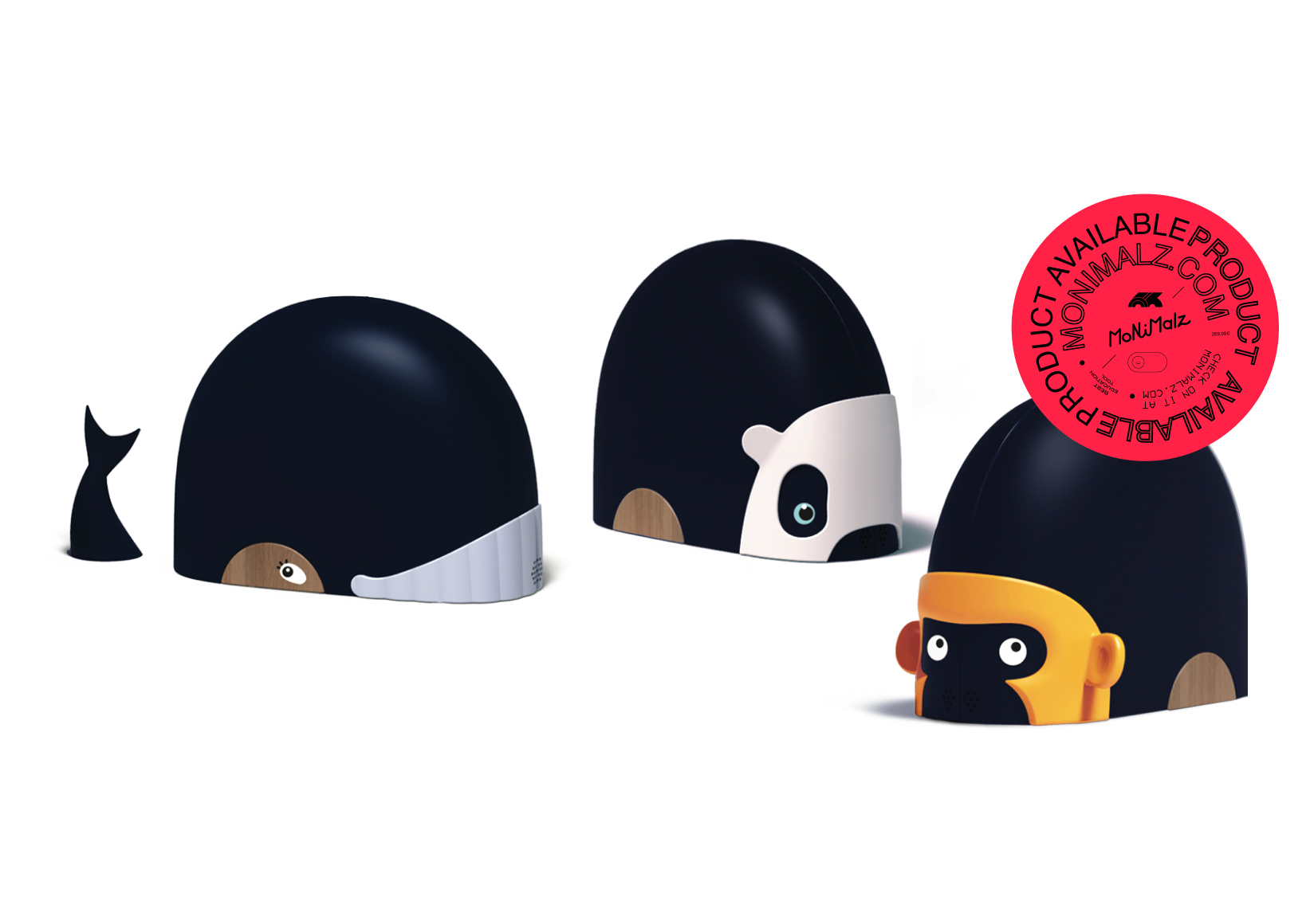 Les Monimalz : Baleine, Singe et Panda