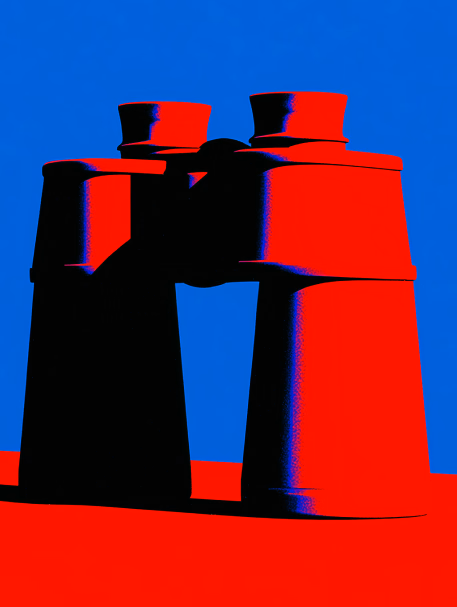Deux silhouettes observant l’horizon, illustration de la visibilité des marques dans les réponses des intelligences artificielles.