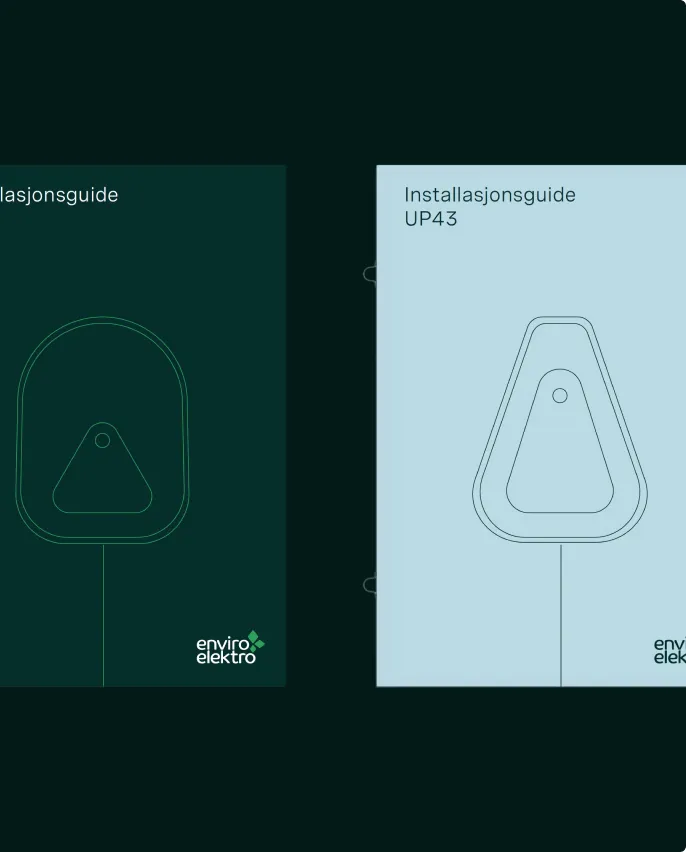 Graphic design for the Enviro Elektro installation guide.