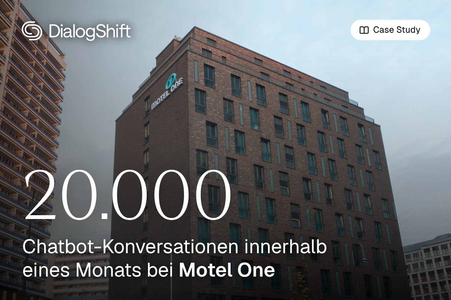 Motel One Hotelgebäude: 20.000 Chatbot-Konversationen innerhalb eines Monats mit der KI von DialogShift