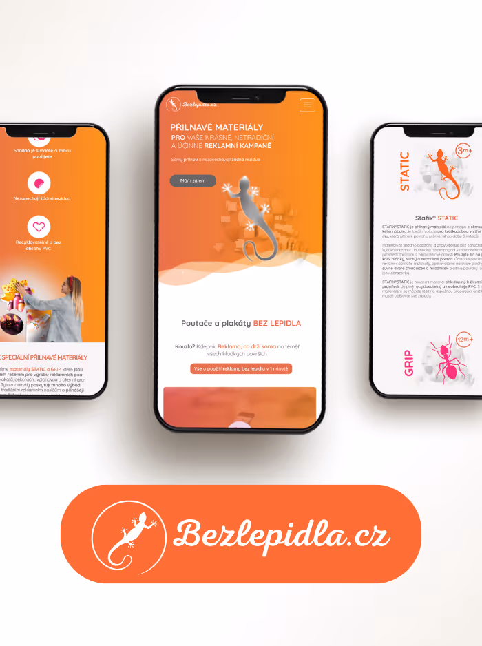 Bezlepidla.cz design showcase