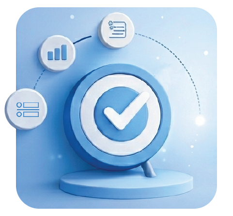 Illustration of a man and woman shaking hands with upward trending charts and a target with an arrow in the background.