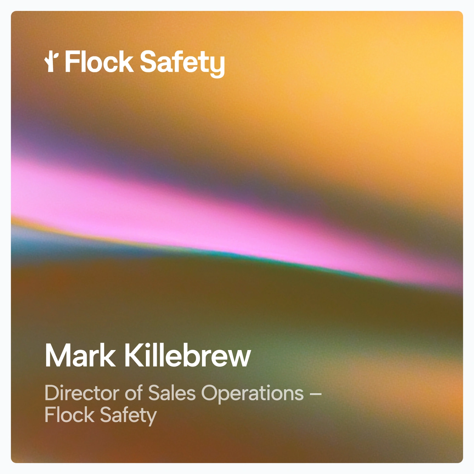 Interview with Mark Killebrew, Director of Sales Operations at Flock Safety