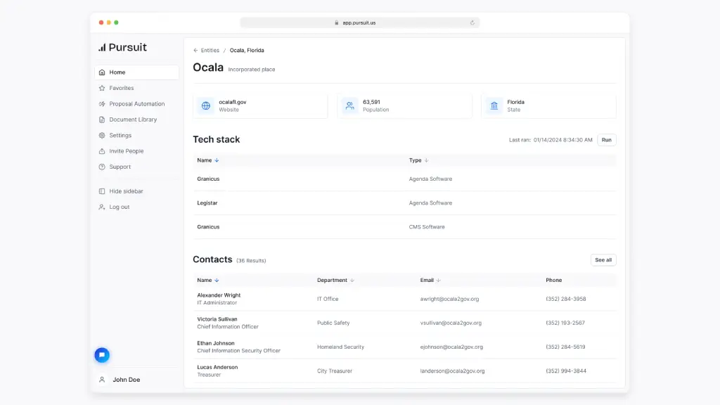 Frame of the Entity Intelligence video of Pursuit's Winter 2024 Release