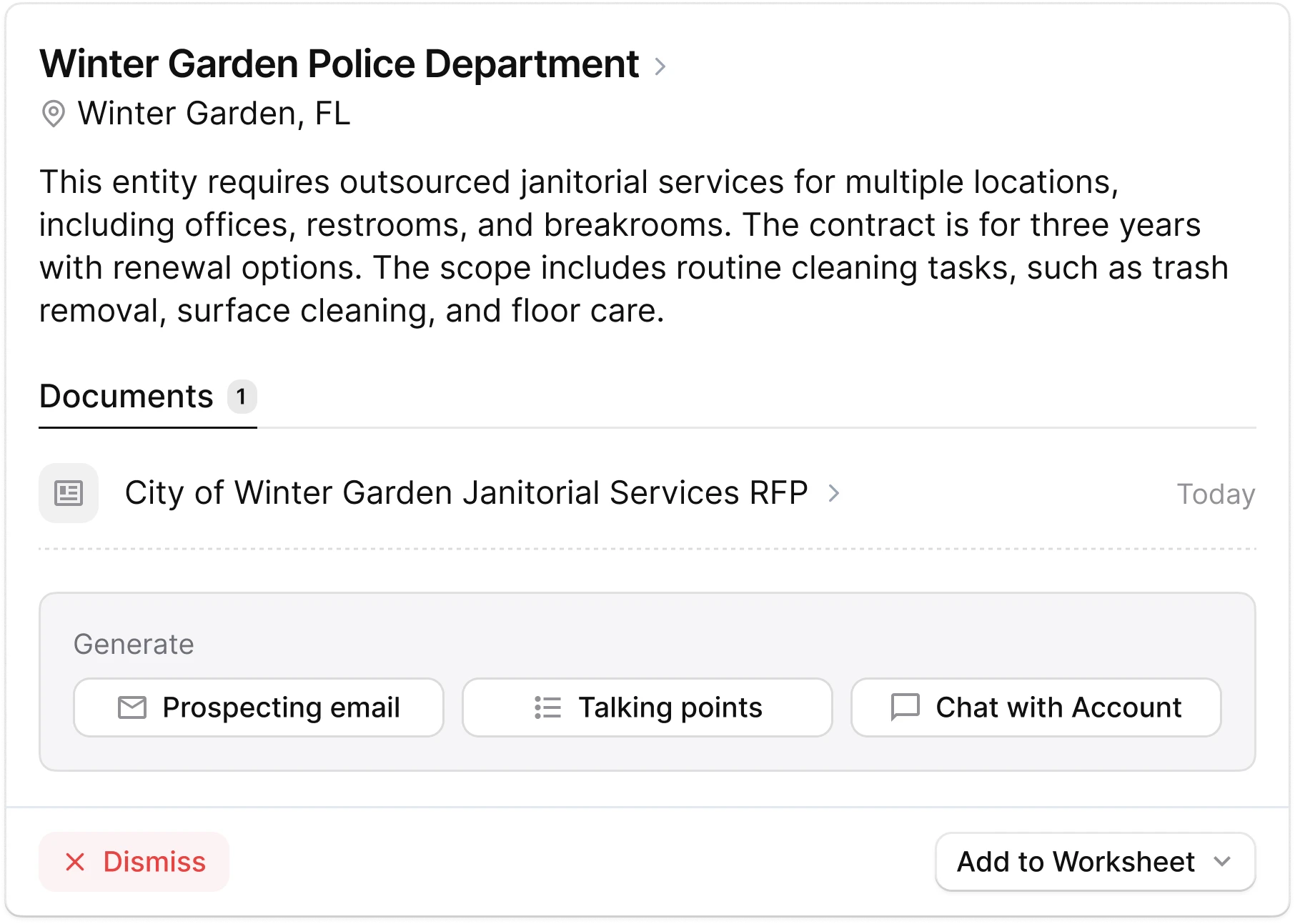 government janitorial contracts