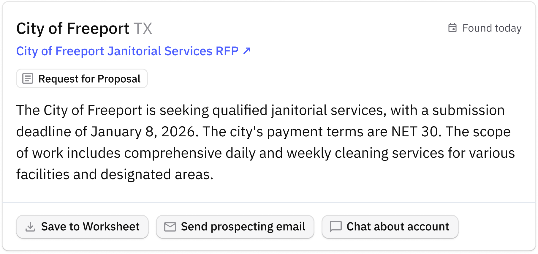 government janitorial contracts