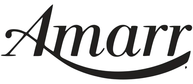 Stylized text logo reading 'Amarr' with a swoosh underline extending from the letter A.