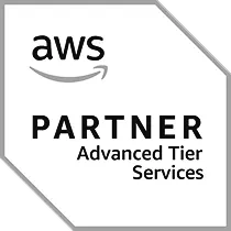 AWS Partner Advanced Tier Services badge.