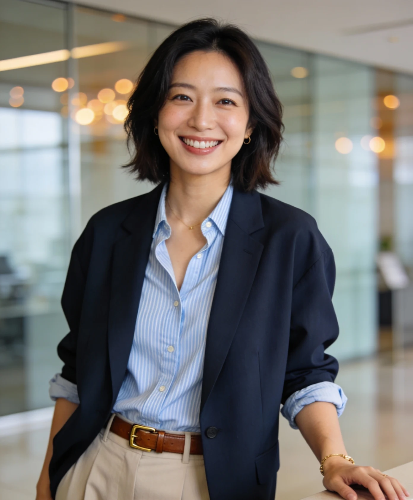 Two people sitting at a table with a laptop.