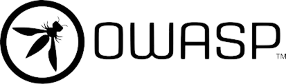 OWASP text logo with a stylized winged figure inside a circle on the left