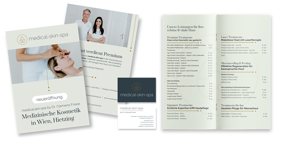 Werbematerialien Medical Skin Spa