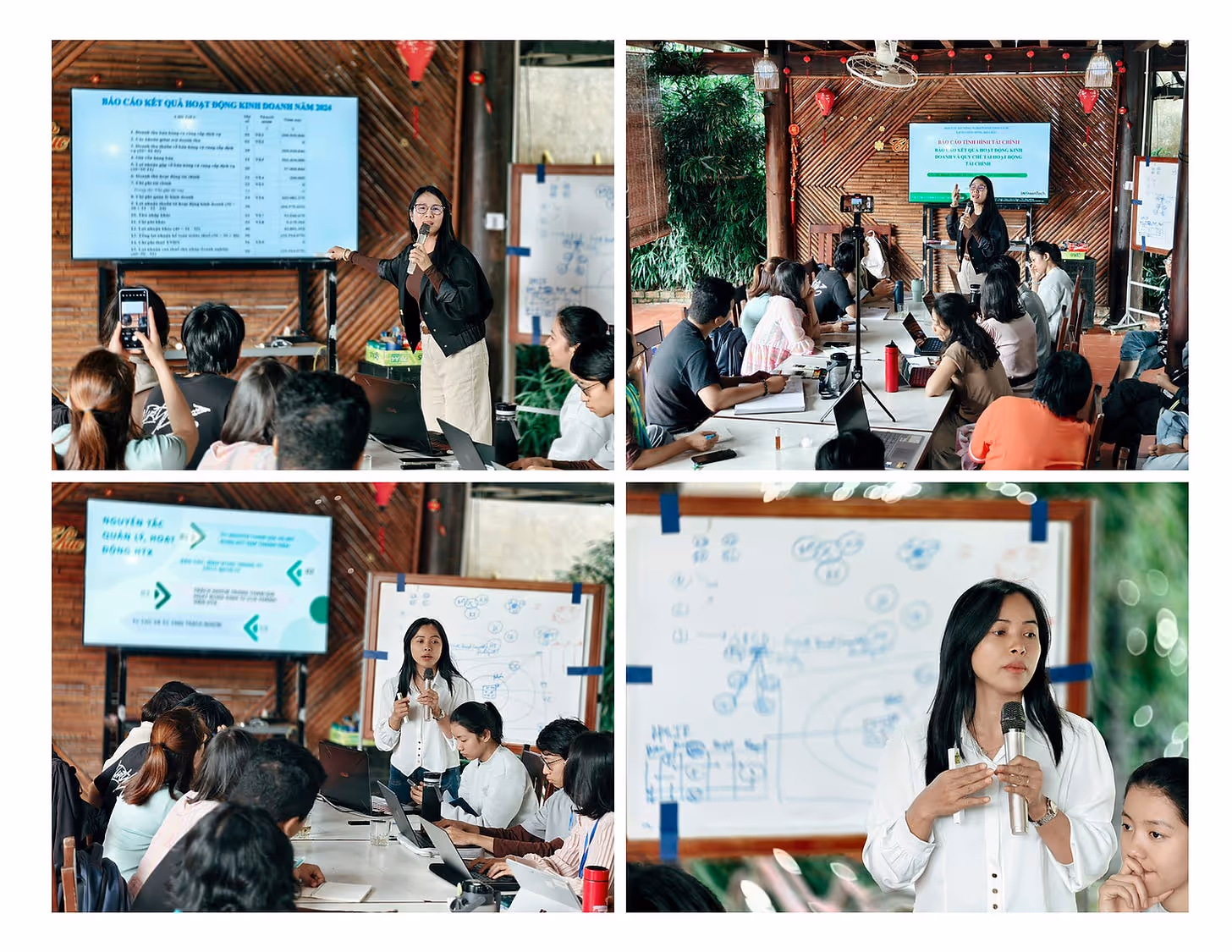 Alongside visiting various models and meeting local residents, we also had the opportunity to learn about the theoretical aspects of cooperatives, including their organizational structure, operational reports, and the financial report of the Hòa Bắc Cooperative after two years of operation. This provided us with a more comprehensive understanding of how community-engaged learning tourism functions and its ecological, economic, and cultural impacts.