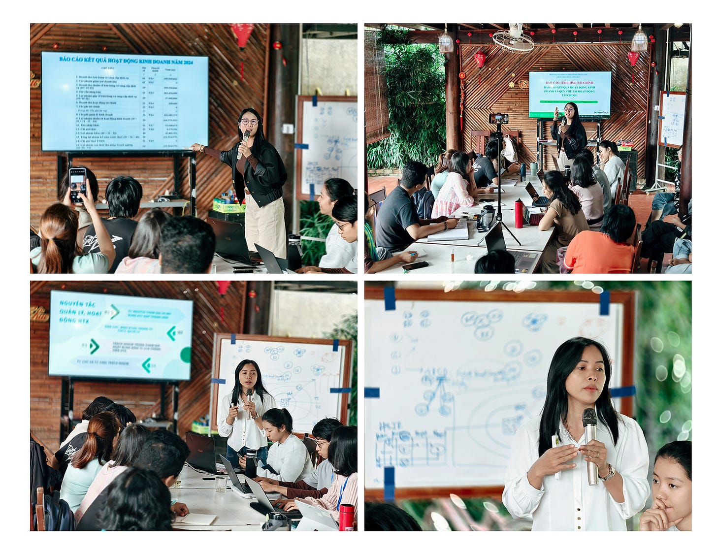 Alongside visiting various models and meeting local residents, we also had the opportunity to learn about the theoretical aspects of cooperatives, including their organizational structure, operational reports, and the financial report of the Hòa Bắc Cooperative after two years of operation. This provided us with a more comprehensive understanding of how community-engaged learning tourism functions and its ecological, economic, and cultural impacts.