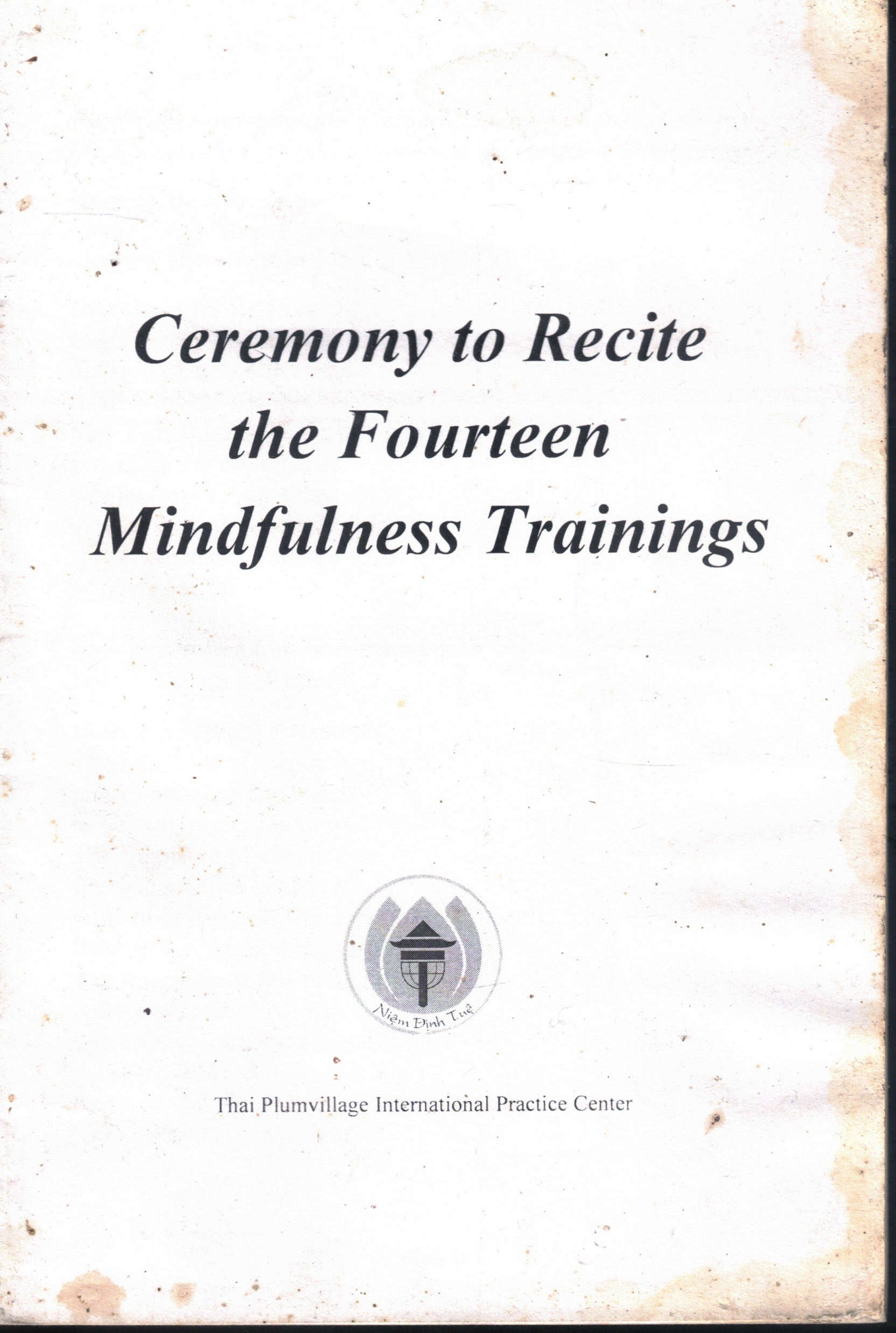 Cover of Ceremony to Recite the Fourteen Mindfulness Trainings