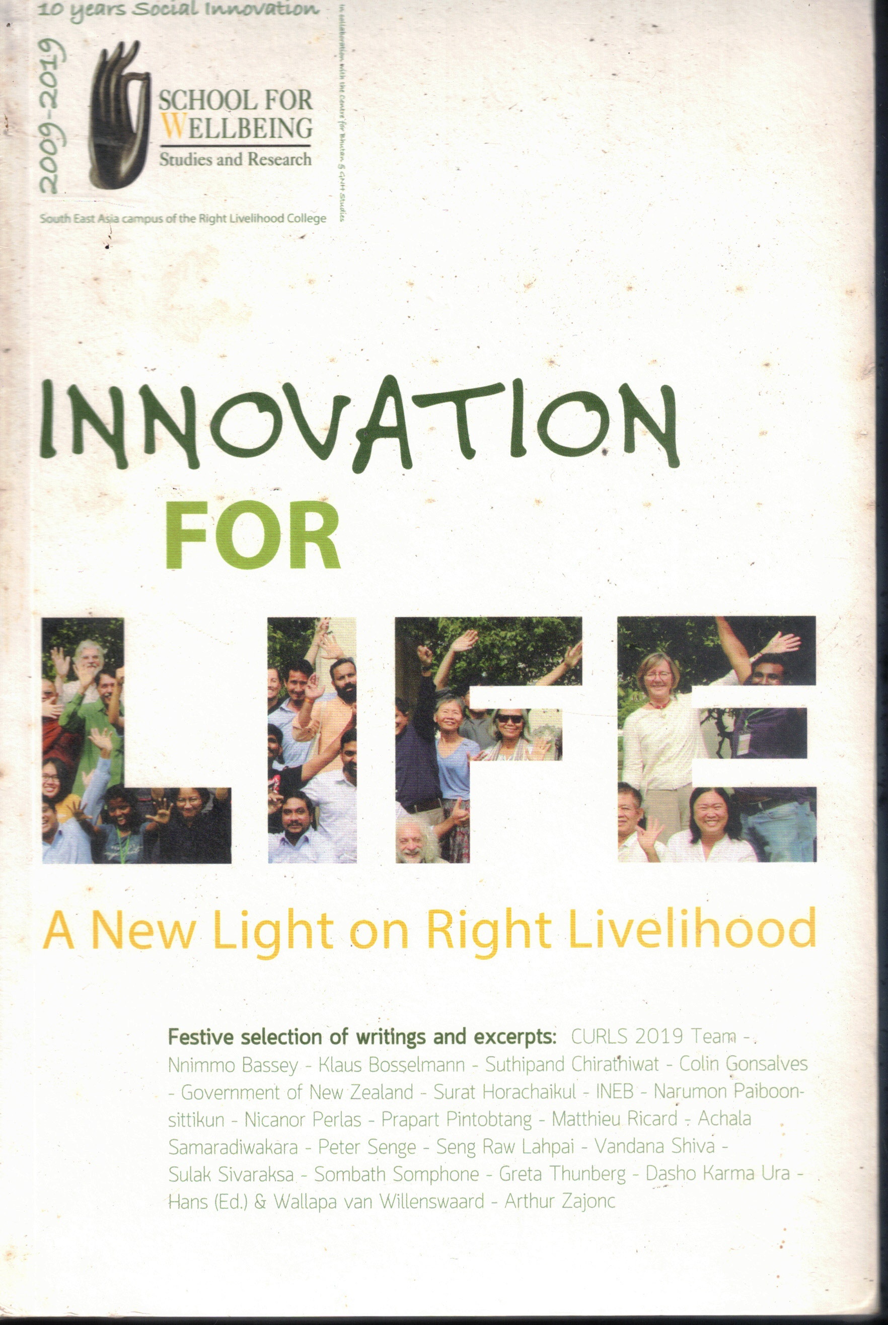 Cover of Innovation for Life: A New Light on Right Livelihood