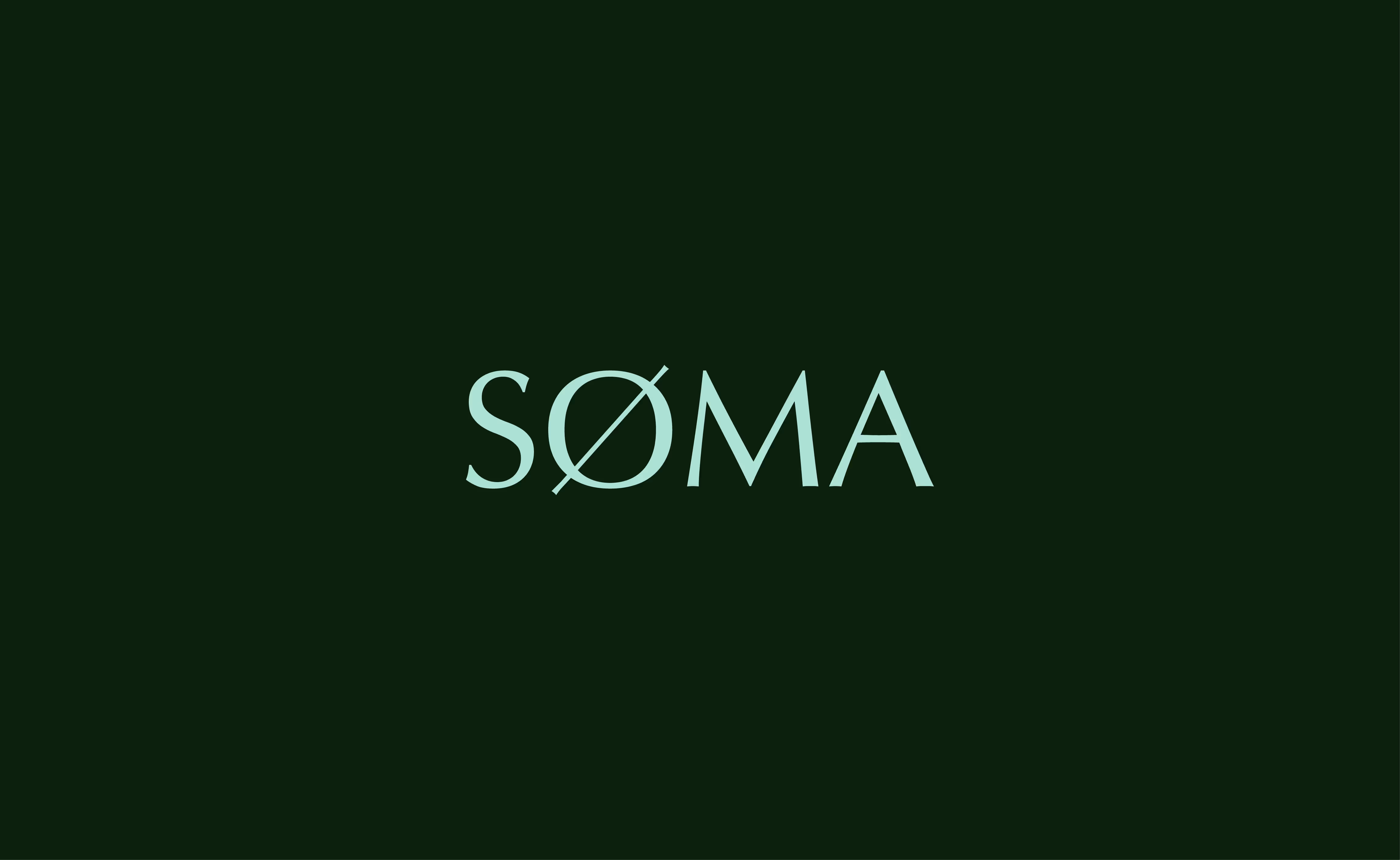 Logo design for SØMA, a skincare brand
