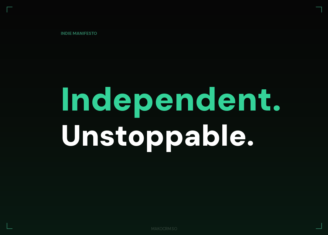 Independent Studio Owners Manifesto