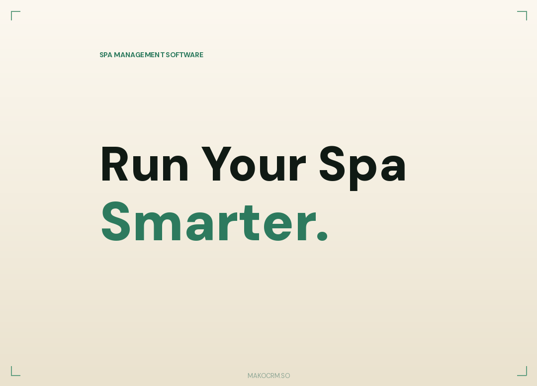 Spa Management Software