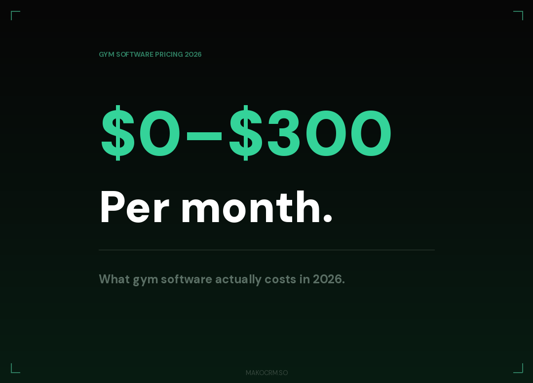 Gym Software Pricing 2026