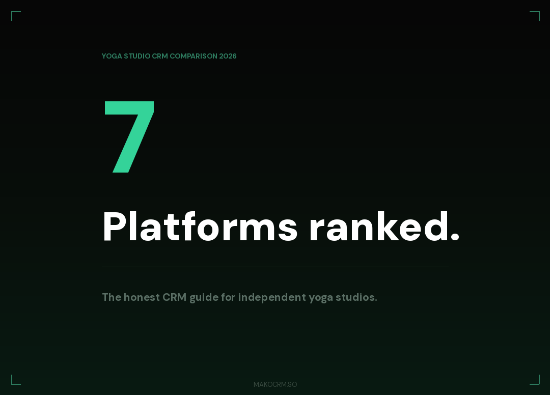 Best Yoga Studio CRM 2026