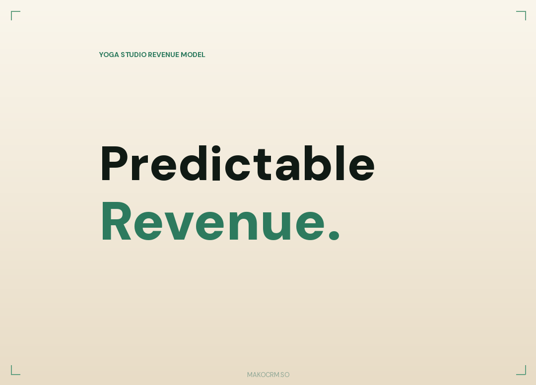 Yoga Studio Monthly Recurring Revenue