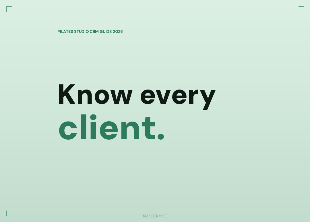 Pilates Studio CRM Software