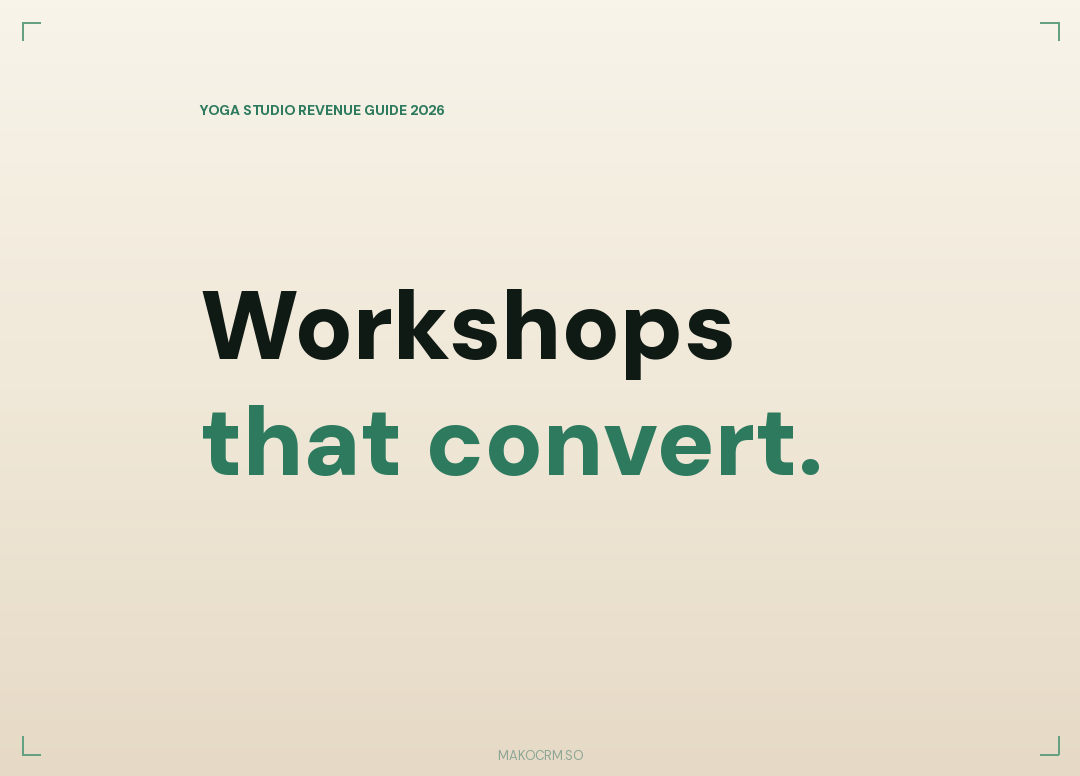 Yoga Studio Workshop Event Pipeline
