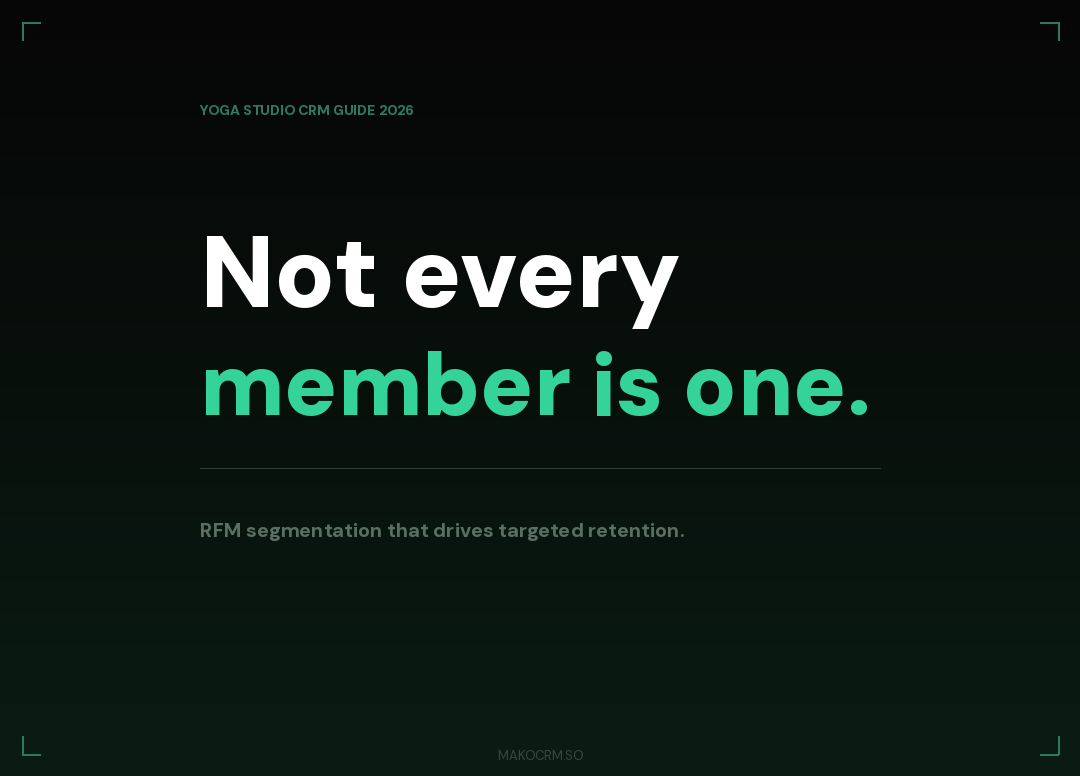 Yoga Studio Member Segmentation