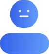 Minimal icon of person with neutral face indicating no items found