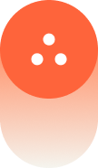 Orange button icon with three white dots arranged in a triangle.