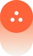 Orange button icon with three white dots arranged in a triangle.