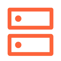 Two horizontal rectangular sliders or toggle switches in red with circular controls, stacked vertically on a dark background.